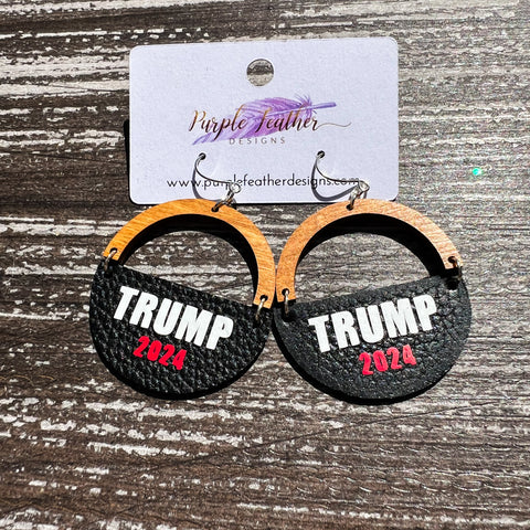 Election Day Earrings, Black, Trump